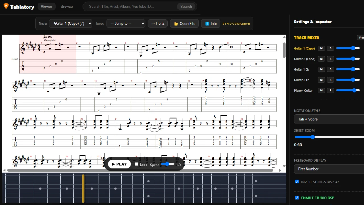 Tabsong desktop viewer screenshot